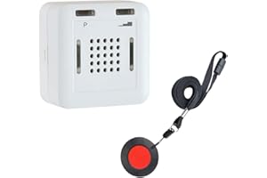 ELDAT RS10: Mobiler Hausnotruf mit wasserdichtem Funk Notruf Sender für die häusliche Pflege; Notrufsystem mit SOS Notfallknopf; Notrufknopf für Senioren; Pflegeruf Set ohne Quittierungsfunktion