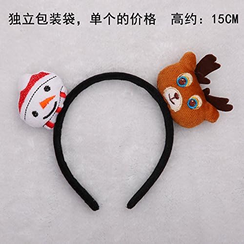 LiWan Christmas gifts gift ideas Christmas Child adult friezes head clamp antler hat hair clip ornaments, snowman and deer head fasteners (bag)