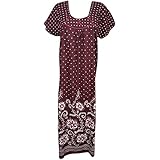 Indiatrendzs Women Cotton Nighty Printed Nightwear Maxi Gown 48"