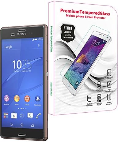 PThink® 0.3mm Ultra-thin Tempered Glass Screen Protector for Sony Xperia Z3 with 9H Hardness/Anti-scratch/Fingerprint resistant (Sony Xperia Z3)