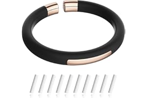 Tuocal Mosquito Repellent Bracelet, Refillable Insect Repellent Bracelet with 10 Essential Oil Refills, DEET-Free Mosquito Repellent Band for Kids and Adults