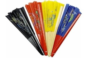 PANINA 4 abanicos chinos hechos de bambú con estampado de dragón y fénix para Tai Chi, artes marciales y Kung Fu