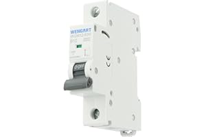 Wengart Interruttore in miniatura domestico WGM12-63H, AC230V 10A 1P 10kA, protezione da sovraccarico e cortocircuito, adatto per circuiti domestici e sistemi di illuminazione