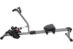 GOTOTOP Vogatore per Fitness Vogatore idraulico con Display, Vogatore pieghevole Professionale per allenamento home-fitness, 12 Livelli di Resistenza e 3 altezza regolabili, in acciaio