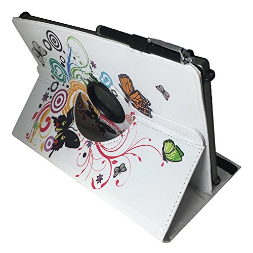 Archos 101 Oxygen – 10.1 Zoll Drehbare Tablet Schutztasche mit Standfunktion + Touch Pen – 10.1 Zoll Schmetterling 360° - 6
