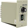 1X 220V 500W Knob Motor Speed Controller DC 0-220V Adjustable Lathe Control(Gray)