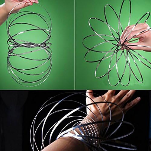 Flow Rings Stainless Steel Rings Toys Original Kinetic Spring Toy Toroflux Magic Flow Rings (1pack)