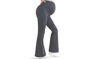 Bestele Graviditetsleggings, mammabyxor, yogabyxor, stretchig bootcut över magen, mammabyxor för arbete, lounge, sportbyxor