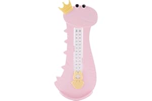 WOKICOR Schuhgrößenmesser Kinder, Dinosaurier Fußmessgerät Schuhgrößen Doppelter Skala Geeignet Fußmeßgerät Schuhmessgerät Kinder zum Messen der Schuhgröße Messgerät Millimeterskala für Länge Breite (Rosa)