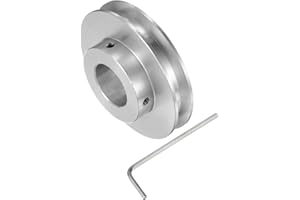 Kozelo Puleggia Nastro - [Foro da 20mm x Diametro Esterno 60mm] Puleggia Nastro V in Lega Alluminio per Cinghia Tonda Pu da 6mm per Diverse Configurazioni Trasmissione