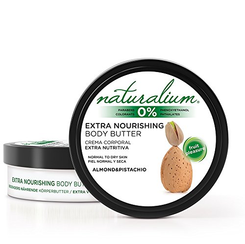 Naturalium Almendra y Pistacho - Crema Corporal Extra Nutritiva para Piel Normal y Seca, Sin Colorantes, Sin Parabenos, formato 200 ml