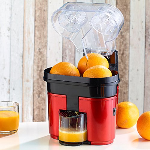 Rosenstein & Söhne Elektrische Duo-Zitruspresse für 2 Frucht-Hälften, bis 500 ml, 90 Watt - 2