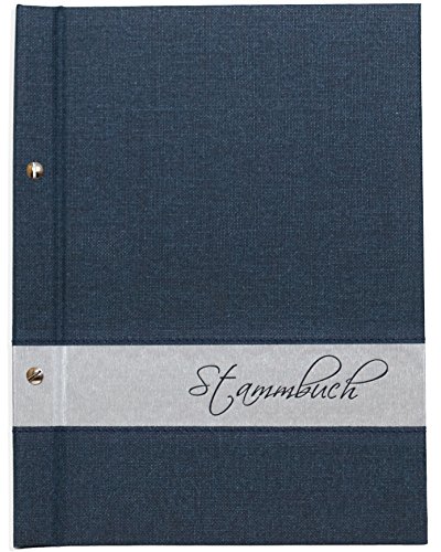A4 Stammbuch der Familie -Lumine-, blau silber, Familienstammbuch, Stammbücher