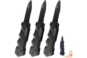 QEDBOJE 3PCS Disappearing Trick Knife, Retractable Blade, Fake Theater Knife, Magic Knife, Plastic Novelty Item, Magic Trick Props for Adults, April Fool's Joke