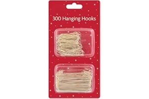 1ABOVE 300 Pk Assorted Sizes Ornaments Hook | Christmas Tree Decorations | Christmas Baubles Hanging Hooks (GOLD)
