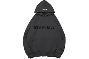 Cenlang Hip Hop Graphic Hoodie for Men Women,Cotton Pullover Loose Unisex Sweatshirt,Stylish Perfect Solid Color Streetwear