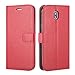 Price comparison product image Samsung J3 2017 , J330 Case Red NWNK13 Galaxy J3 2017 Premium Quality Book Side Open Folio Wallet Pu Leather Case Cover With Screen Film & Touch Pen (Galaxy J3 (2017 Version), Red)