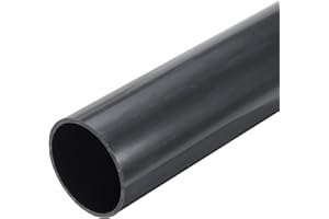QUARKZMAN Tube PVC Rigide Rond 54.7mm ID 60mm OD 30 cm de Long Haute Résistance pour Tuyau d'Eau, Aquarium, Réservoir à Poissons, Serre de Jardin, Gris Foncé