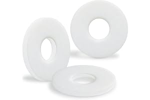 PDKKFF 40 stycken platt nylonbricka M10 x 30 mm, plastbrickor DIN 9021/ISO 7093, vit platt packning, hydrauliska tätningar för fixeringstätningar