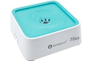 LumoLeaf Miska na wodę dla psa, 200 ml miska dla psa o dużej pojemności bez rozlania miska na wodę dla zwierząt domowych, antypoślizgowy dozownik powolnego podajnika wody z filtrem zamiennym, miska podróżna dla psa na wodę dla średnich i dużych psów