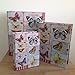 Produktbild Alice's Collection Set 3-Boxen – Bücher von mdf & Leinwand Ende – Schmetterlinge design – 27 x 22 x 7,5 cm, 22 x 17 x 6 cm, 18 x 12 x 4 cm