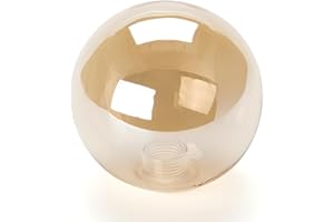ORION LIGHTSTYLE Glass Shade Lamp Glass G9 with Internal Thread 10 cm Replacement Glass Hole 22 mm Chrome Reflection Amber Gold