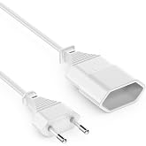 CABLEPELADO Power Extension Cable CEE 7/16, Power Cable Connector Type C, Extension Cable Current, H03-VV-H2-F | 250 V, Cable