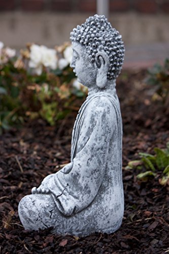 Steinfigur sitzender Shiva -2- , frost- und wetterfest, massiver Steinguss - 2