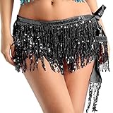 Se puede usar como bufanda de cadera, ropa de verano para la playa, combinada con un traje de camisa superior para la danza del vientre, fiesta, ropa de club, ropa de playa.