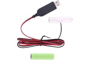 CENIFIN LR6 AA-Batterie-Eliminator, USB-Netzteilkabel, ersetzt 1-4 Stück, 1,5 V AA-Batterien, 100 cm… (2AA)