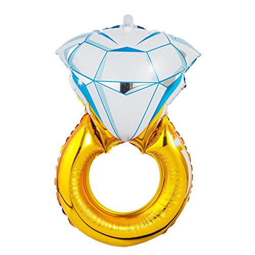 MagiDeal 43 Zoll Diamant Ring Form Ballon Helium Folie Ballon , Partei Hochzeit Valentinstag Deko , 43×31 Zoll - 6