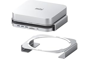 Hagibis Soporte para Laptop para Mac Mini y Mac Studio M1 M2 M3 Chip Disipación de Calor Aleación de Aluminio Montaje Dock Cooling Desktop Holder Accesorios