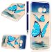 Produktbild FESELE Silikon Schutzhülle für [Samsung Galaxy A5 2017] Silikon Tasche Handy Cover Schutzhülle Dünn Transparent, Samsung Galaxy A5 2017 Bunt Niedlich Kreative Muster Malerei Weich TPU Case Durchsichtig Crystal Case Tasche Flexible Soft Back Cover Gummi Telefonkasten Kratzfeste Scratch-Resistant Etui Bumper für Samsung Galaxy A5 2017 + Blau Eingabestift Stylus Touch Pen-Blau Schmetterling