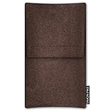 SIMON PIKE LG X Power 2 Filztasche Case Hülle 'Sidney' in braun 10, passgenau maßgefertigte Filz Schutzhülle aus echtem Natur Wollfilz, dünne Tasche im schlanken Slim Fit Design für das X Power 2 - 