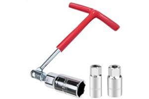 ANICY Juego de llaves de bujía – Llave universal de bujías de 16 y 21 mm, mango en T, llave de tubo para coche y moto