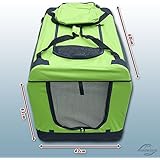 Faltbare Hunde Transportbox / Auto Transportbox M Schwarz-Grün