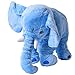 Produktbild tevenger teprovo XXL Elefant Kuscheltier Einschlafen Baby Kissen Kleinkind Plüschelefant Plüsch Stoff 68 cm groß blau hellblau SGS geprüft