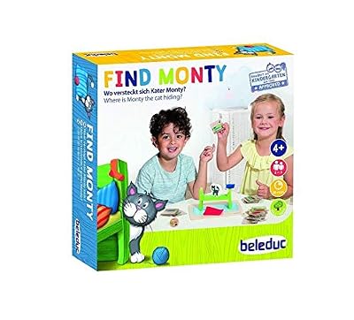 Beleduc 22411 Find Monty Chat de Jeu pour Enfants, Multicolore