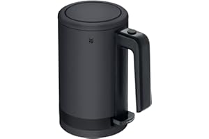 ‎WMF WMF Küchenminis Mini Reise-Wasserkocher Edelstahl 0,8l, elektrischer Wasserkocher mit Kalkfilter, 1800 W, kleiner Teekocher, edelstahl, schwarz