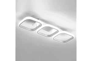 EIDISUNY Ceiling Light 3 Rectangles LED Latest Personality Simple White Modern Led Ceiling Light for Hallway Entrance Office Bedroom Kitchen Living Room Aisle - 54cm 33W Cool White Light 6000K (White)
