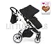 BLACK CARRERA SPORT 3-in-1 Baby Travel System/Pushchair/Pram/Buggy/Stroller