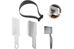 KRIEG Peine Degradado para Corte de Pelo, 4 Peines de Pelo de Plástico, Peine Degradado,Peine de Posicionamiento Curvado para Cualquier Tipo de Cabello y Grupo de Personas, Cepillo Pelo Hombre Peine Pelo