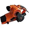 VOLTZ VZ-BS1150 Corded 1150w Belt Sander 3 in. x 21 in. with Dust Bag, Orange/Black