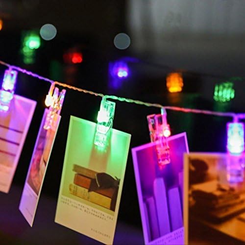 Picture String Lights, EONHUAYU 20 LED Photo String Lights Battery Operated for Home/Party/Christmas Decor Multicolor