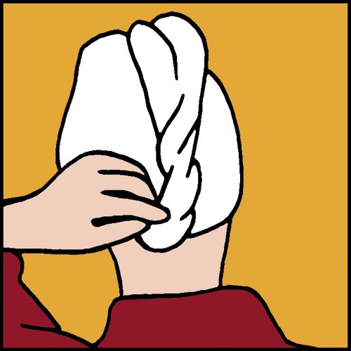 Haar Turban – anthrazit grau – 100% BW – aufsetzen – einwickeln – zuknöpfen – Kopfhandtuch – Frottierturban – Badeturban – Handtuch für Haare – Original von Carenesse - 6