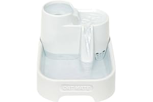 Cat Mate Fontaine à Eau pour Chats et Petits Chiens, Fontaine à Boire de 2 litres - Blanc