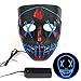 Produktbild GARDOM Halloween Maske, Festival Party LED Masken mit 3 Blitzmodi für Halloween Fashing Karneval Party Kostüm Cosplay Erwachsene Masken Batterie Angetrieben(Nicht Enthalten)