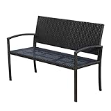 ✅El banco de ratán es elegante y moderno. Adecuado para jardín, terraza, patio o cualquier espacio exterior