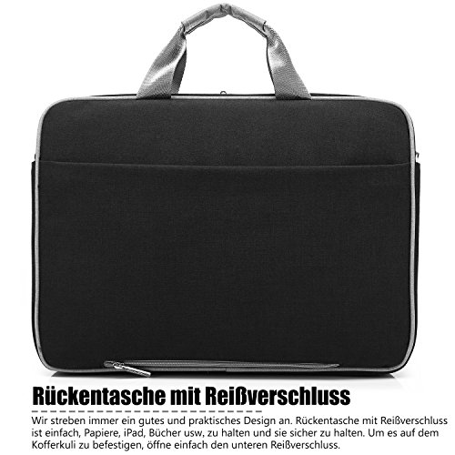 CoolBELL 15 6 Zoll Laptop Tasche Nylon Schultertasche mehrfach Abteil Messenger Bag Handtasche Tablet Aktentasche f  r Laptop   Tablet   Macbook Schwa