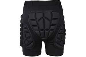 Yuanu Unisex Confortable Respirant Antichoc Résistant à l'usure Short de Protection, Protection Hanche pour Cyclisme Rouleau Patinage Moto Sport Noir M